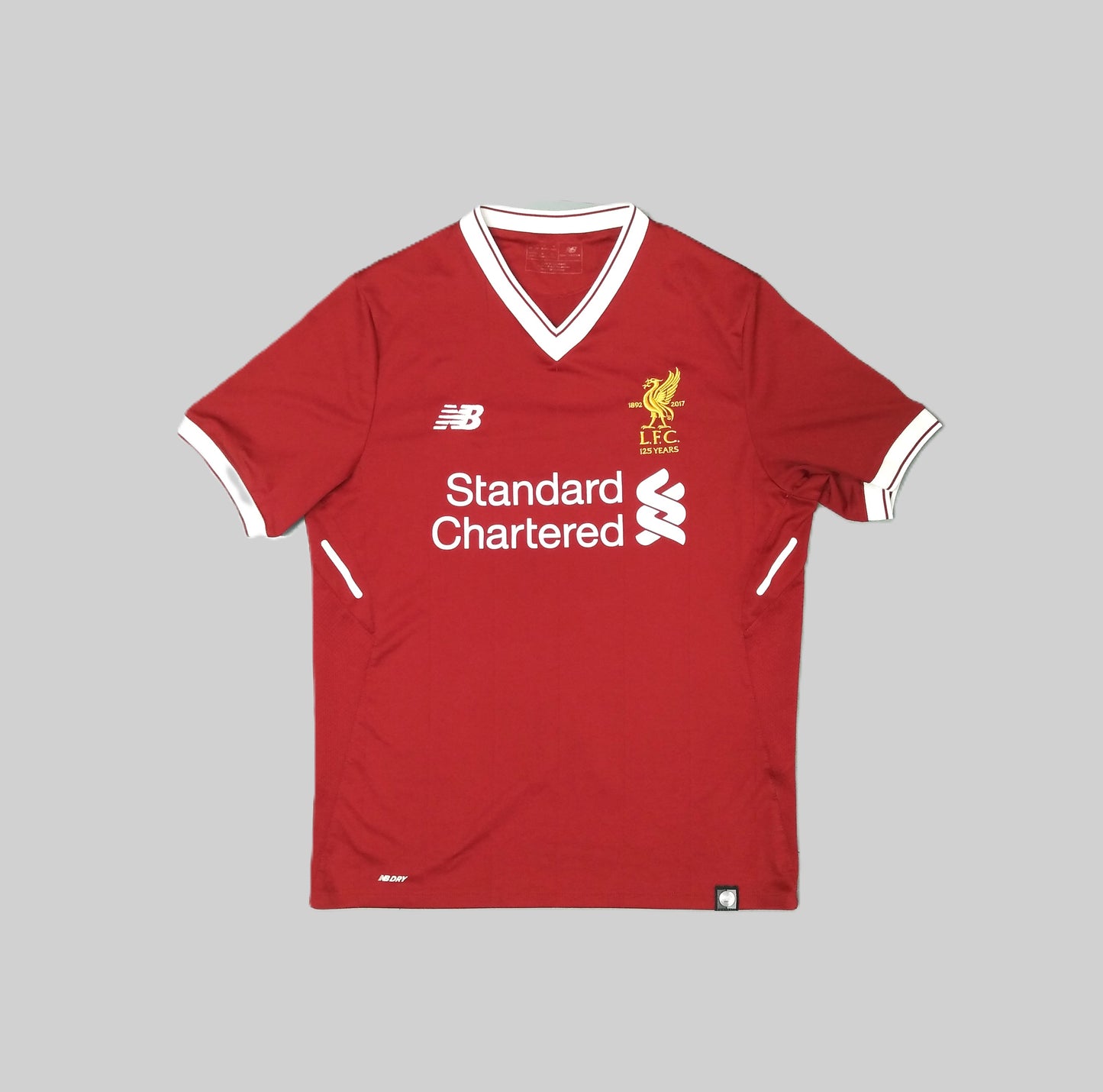 Liverpool FC Football Short Sleeve Home Jersey 2017 / 18 New Balance Unisex Adults Stanard Chartered Liverpool LFC YNWA Mersyside Anfield Red Vintage retro SHIRTS V SKINS