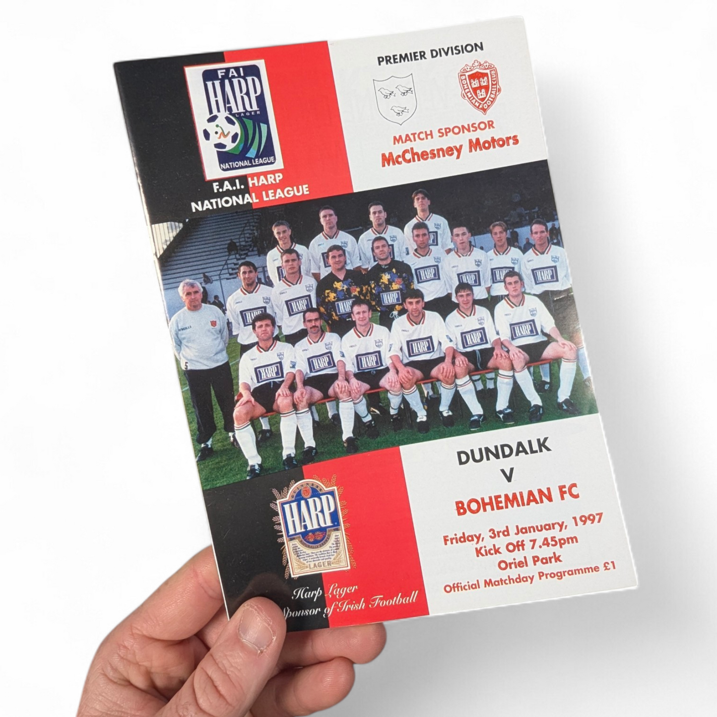 Dundalk v Bohemian FC Football Programme 1997