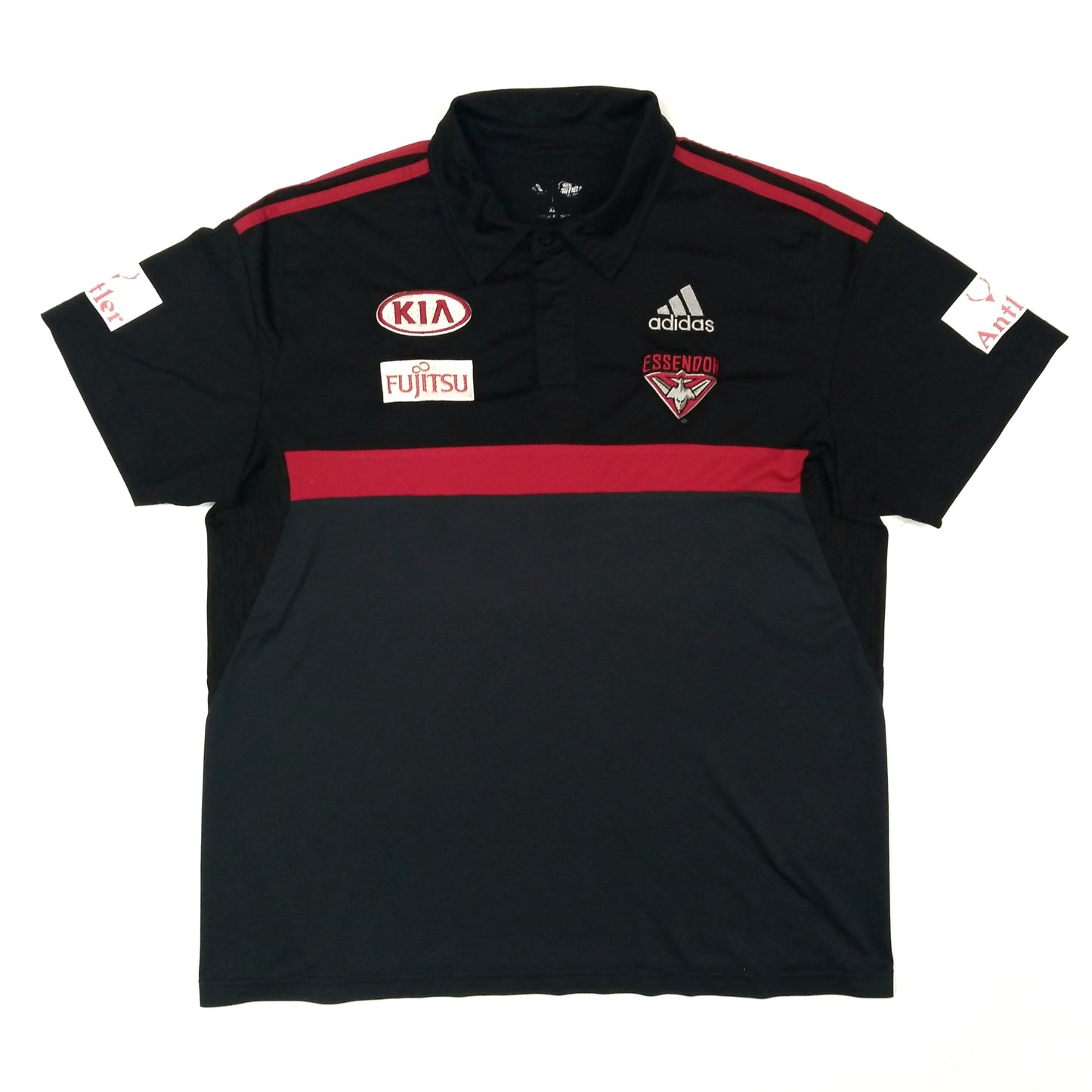 Essendon Bombers Aussie Rules Casual Polo Shirt 2015 / 16 adidas Unisex Adults B20484 KIA SVS1997