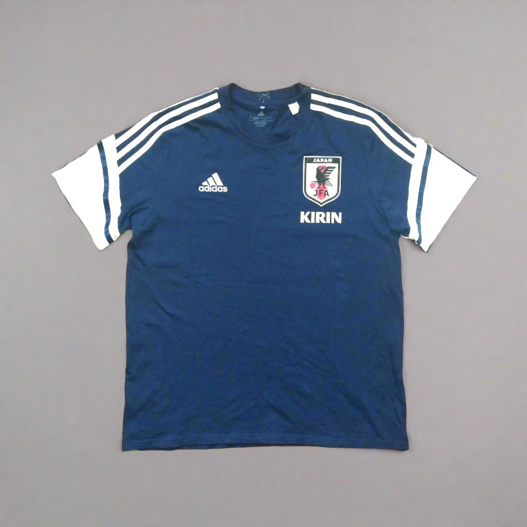 Japan Football Short Sleeve Casual T-Shirt 2021 / 22 adidas Unisex Adults Kirin Japan Football Soccer Vintage retro Samurai Blue Nihon SHIRTS V SKINS