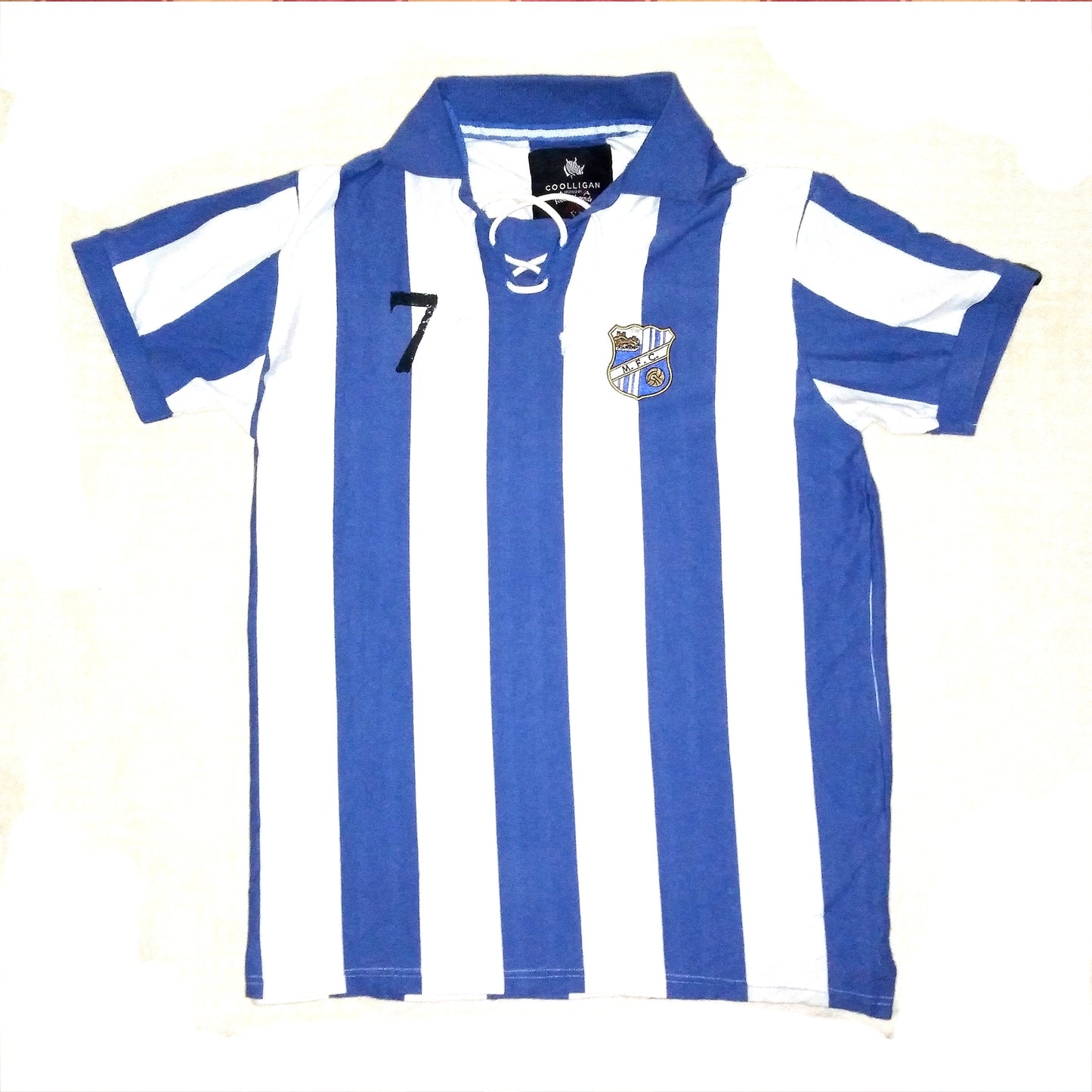 Malaga FC Football Short Sleeve Home Jersey Retro