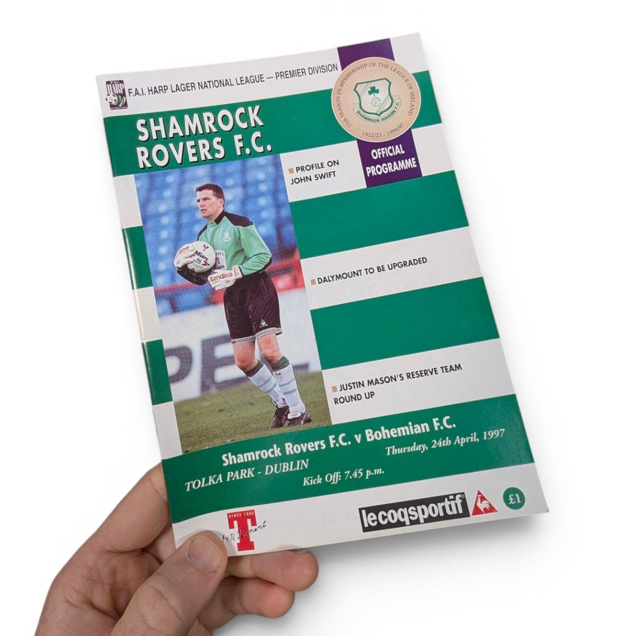 Shamrock Rovers v Bohemian FC Football Programme 1997 [