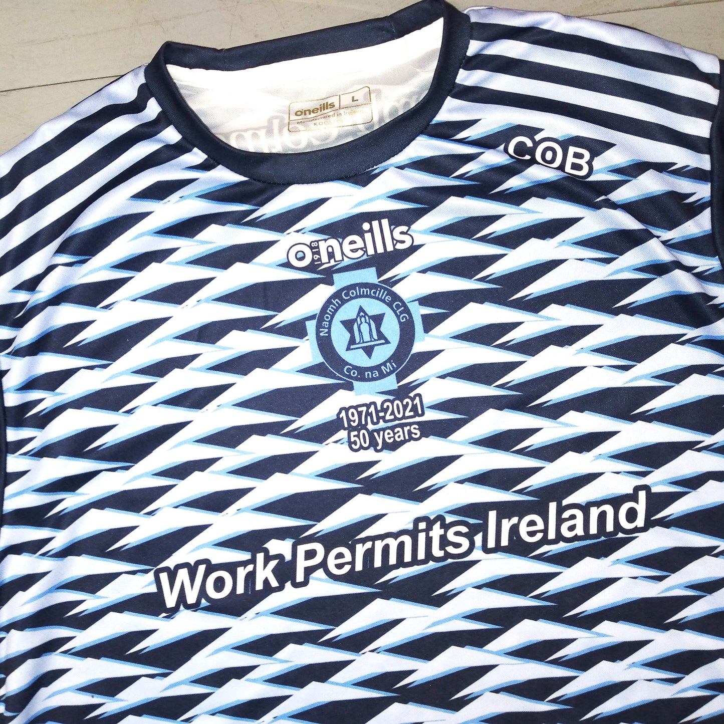 St Colmcilles Bettystown GAA Short Sleeve Training Jersey 2021 / 22 O'Neills Player Issue Unisex Adults Work Permits Ireland Gaelic football leinster an mhi royals SHIRTS V SKINS