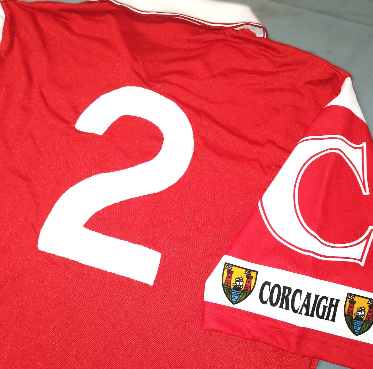 Cork GAA Short Sleeve Home Jersey 1997 / 98 O'Neills Player Issue Unisex Adults #2 Esat Digifone Cork Corcaigh Rebels Munster Hurling Gaelic football camogie SHIRTS V SKINS