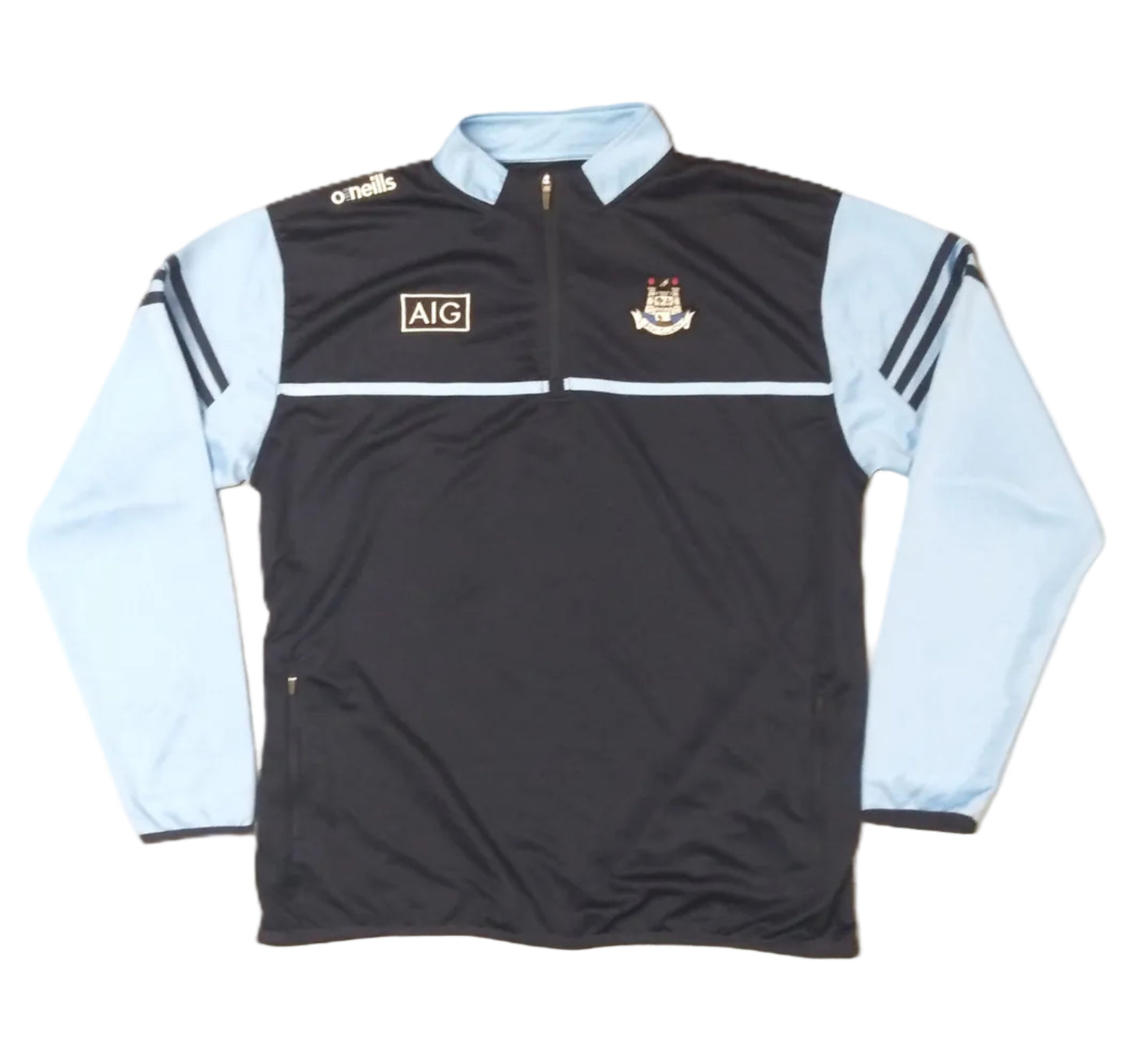 Dublin GAA sweatshirt jersey AIG oneills navy blue half zip jumper gaelic football hurling