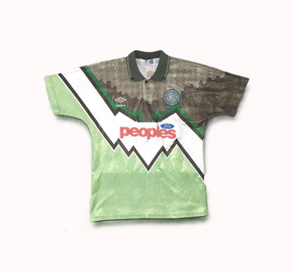 Celtic FC Football  Short Sleeve  Away  Jersey  1991 / 92  Umbro     Teens       Ford Peoples  Glasgow Celtic Scotland Ireland Eire Irish SPL  SHIRTS V SKINS   