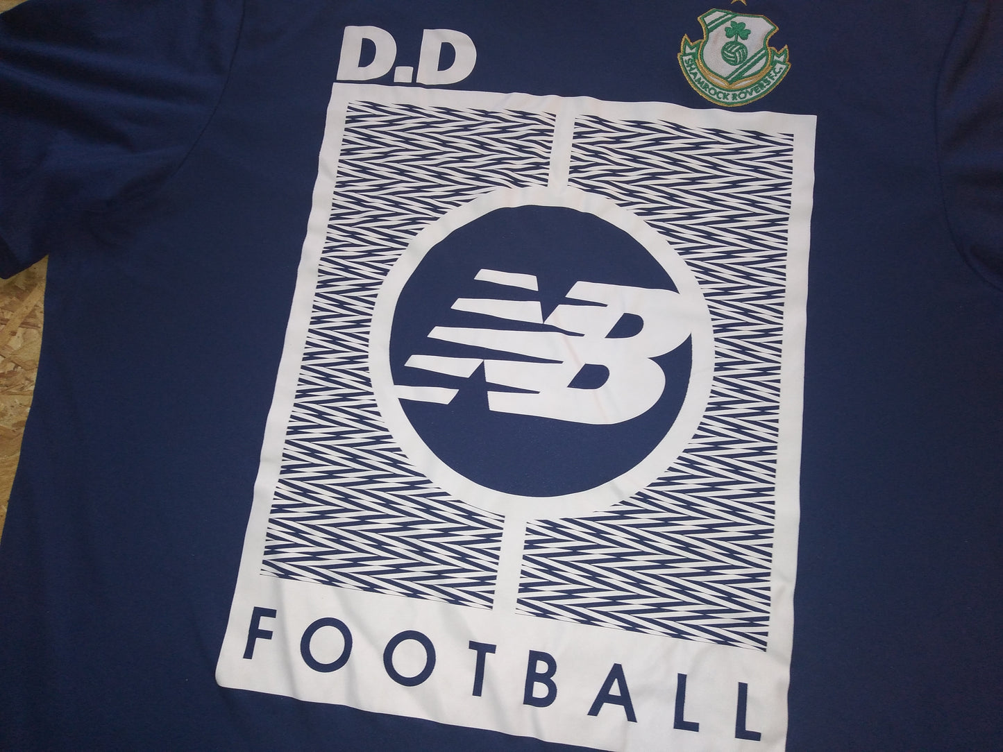 Shamrock Rovers 2016 / 17 Football T-Shirt New Balance (L) Damien Duff  [Very Good]