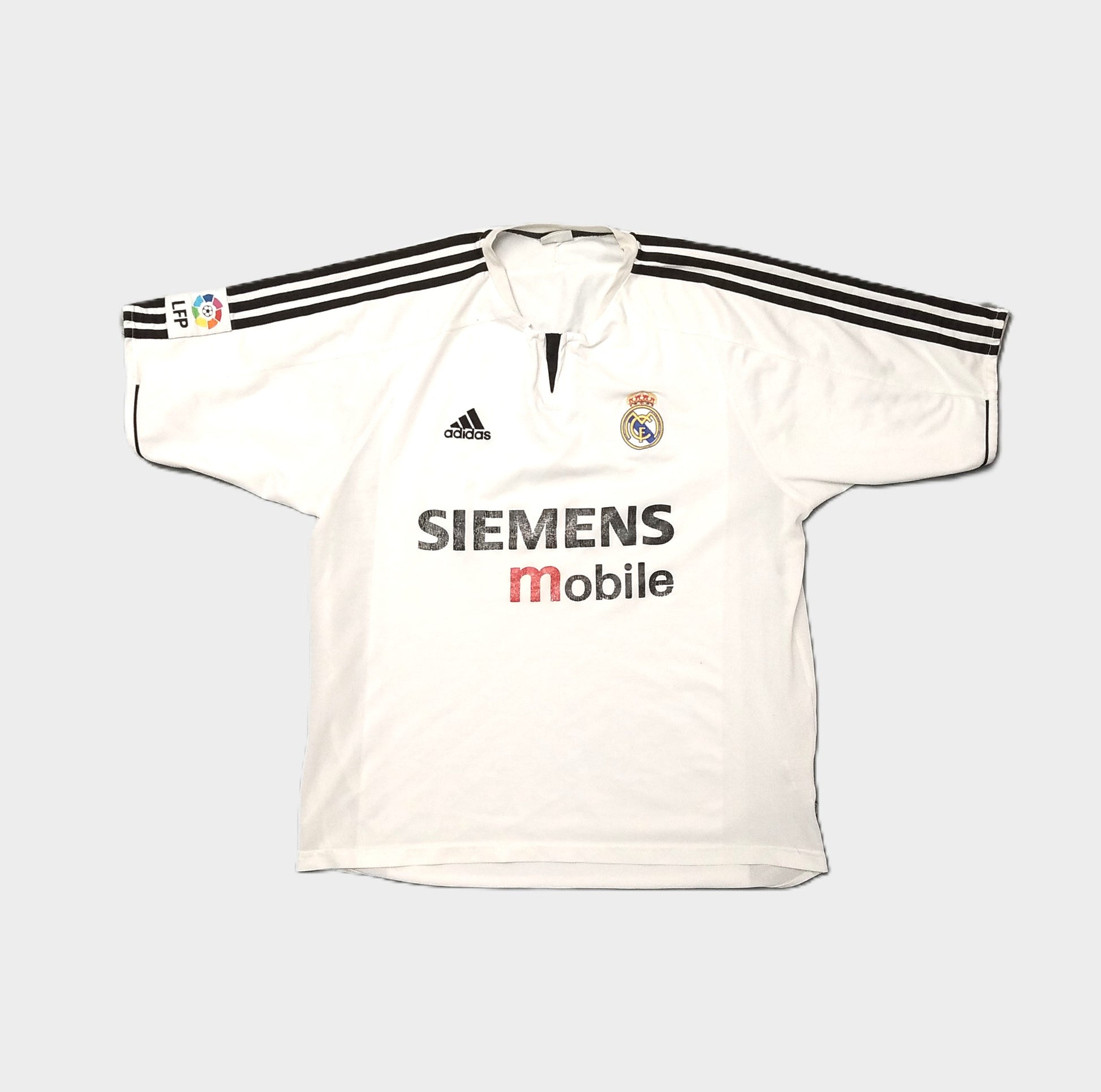 Real Madrid Football  Short Sleeve  Home  Jersey  2003 / 04  adidas     Unisex Adults       Siemens Mobile  Real Madrid Spain La Liga Football Soccer Vintage Retro  SHIRTS V SKINS   