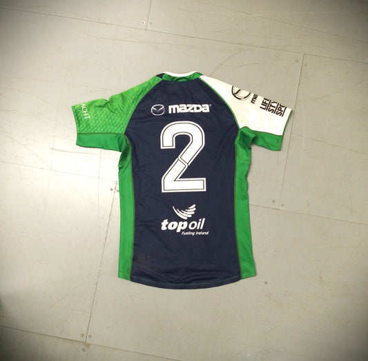 Connacht 2015 / 16 Rugby Jersey BLK (XL) Player Issue #2 [Good]