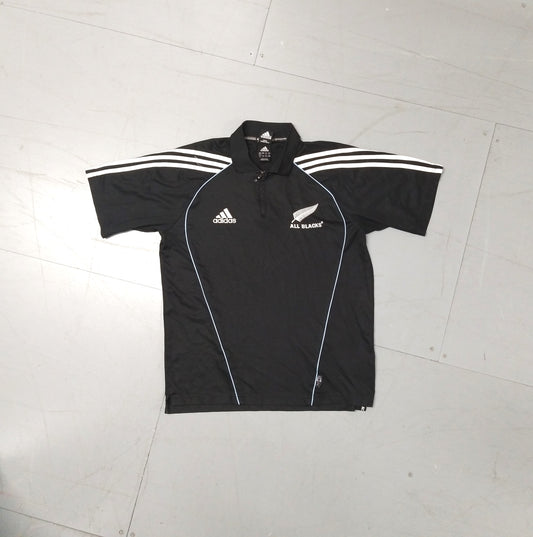 New Zealand All Blacks 2005 / 06 Rugby Polo Shirt adidas (S)   [Average]