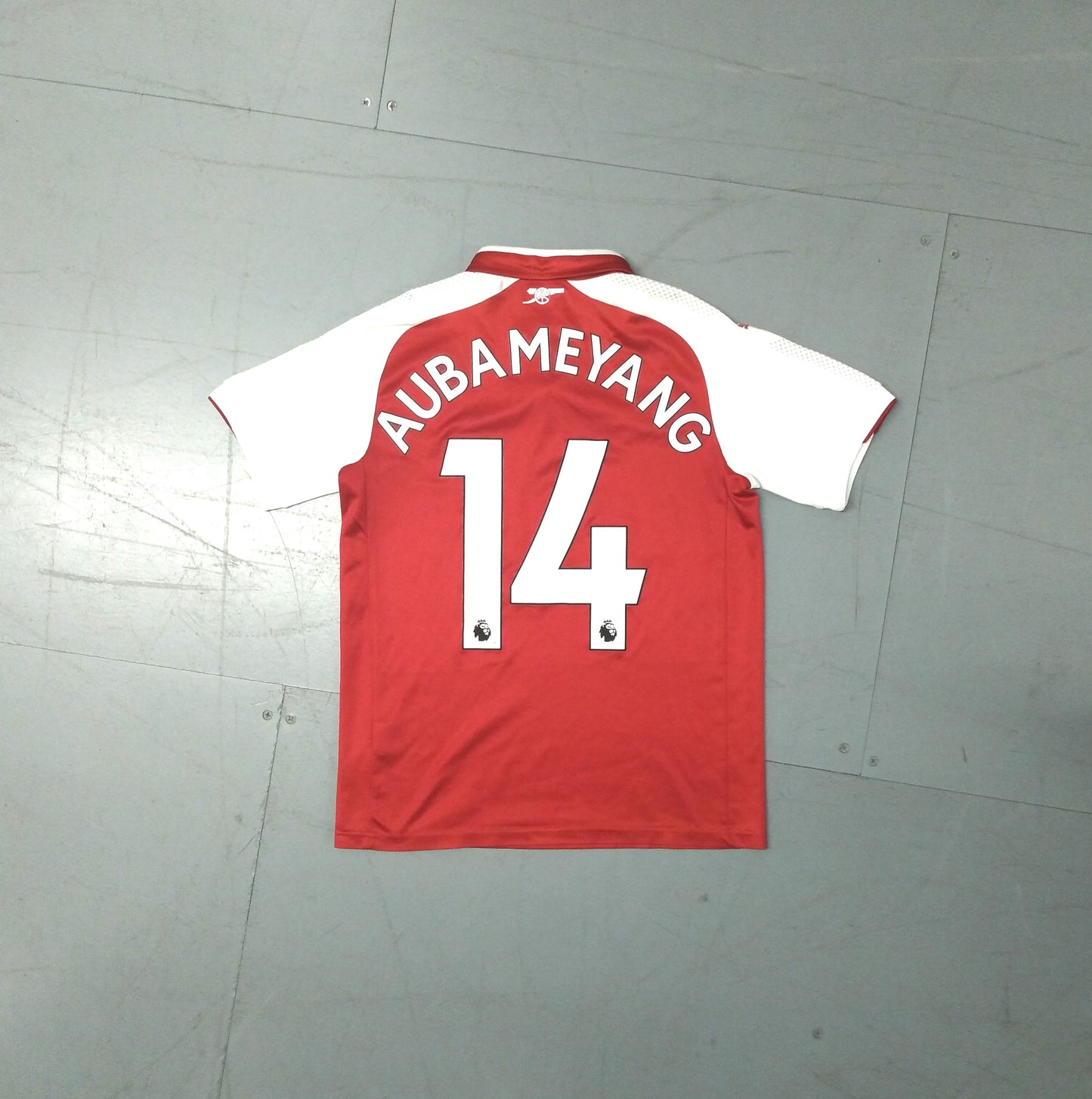 Arsenal FC 2018 / 19 Football Jersey Puma (13-14 Years) Aubameyang #14 [Very Good]