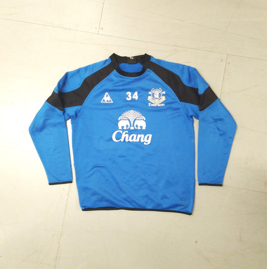 Everton 2010 / 11 Football Sweatshirt Le Coq Sportif (L) Player Issue #34 [Average]