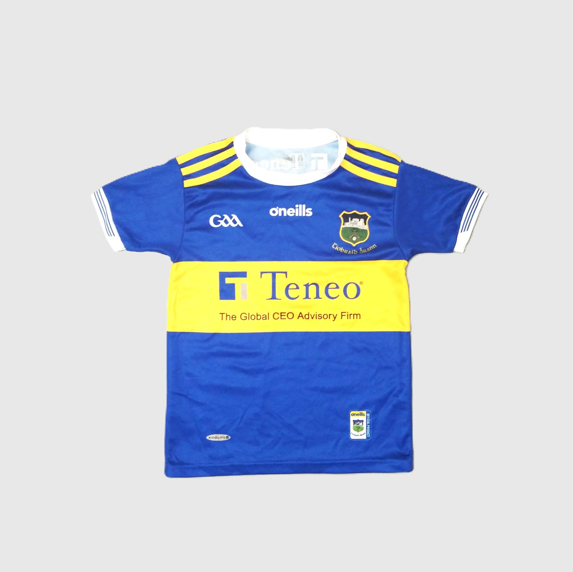 Tipperary GAA  Short Sleeve  Home  Jersey  2019 / 20  O'Neills     Kids       Teneo  Tipperary Tiobraid Arann Tipp Nenagh Thurles Munster Hurling Gaelic Football Camogie Vintage Retro  SHIRTS V SKINS   