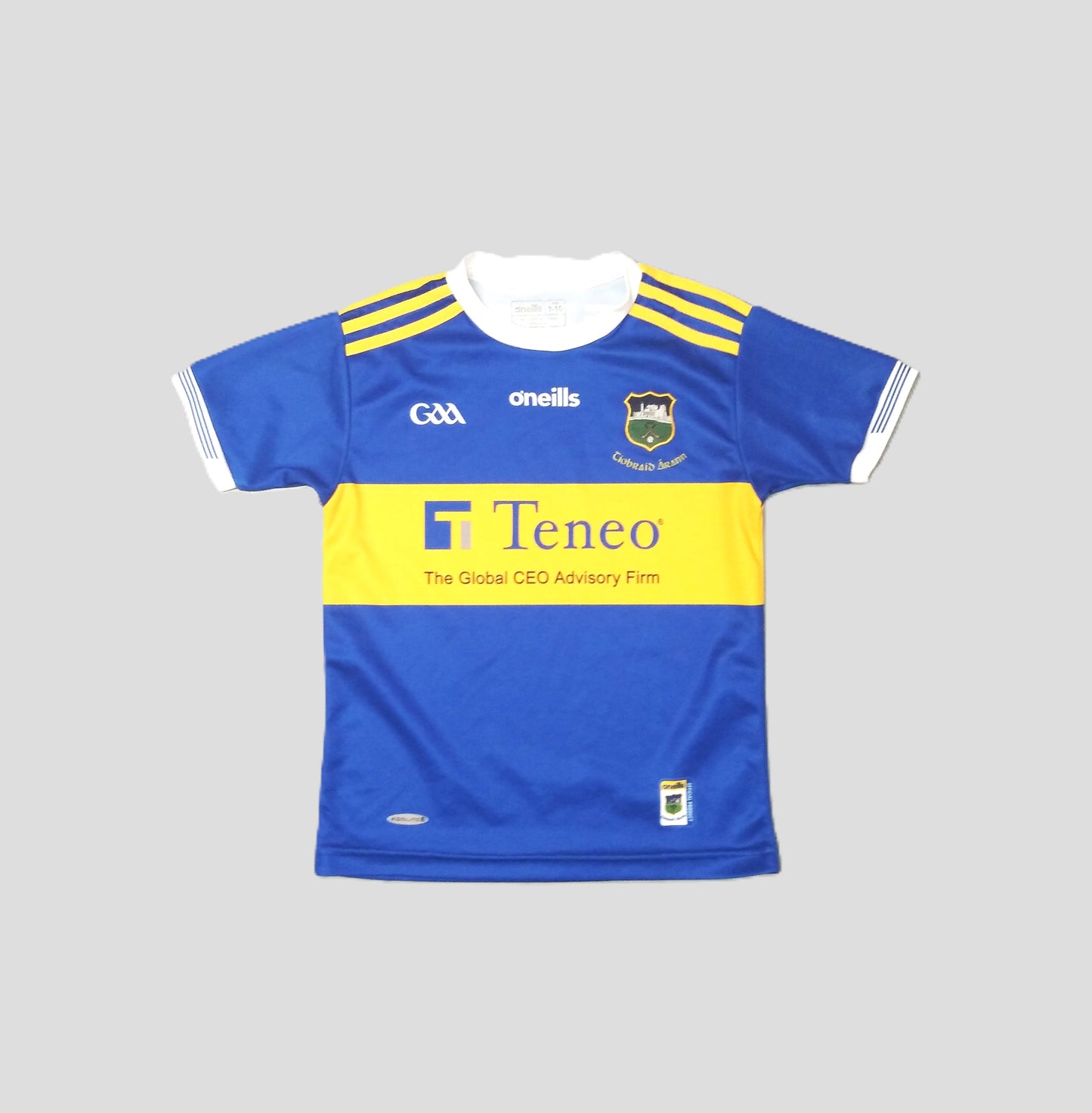 Tipperary GAA  Short Sleeve  Home  Jersey  2019 / 20  O'Neills     Kids       Teneo  Tipperary Tiobraid Arann Tipp Nenagh Thurles Munster Hurling Gaelic Football Camogie Vintage Retro  SHIRTS V SKINS   