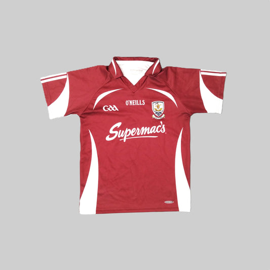 Galway GAA  Short Sleeve  Home  Jersey  2012 / 13  O'Neills     Kids       Supermacs  Galway Gaillimh Hurling Gaelic Football Vintage Retro   SHIRTS V SKINS   