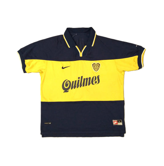 Boca Juniors Football  Short Sleeve  Home  Jersey  1998 / 99  Nike     Unisex Adults       Quilmes  Boca Juniors Argentina South America CABJ  SHIRTS V SKINS   