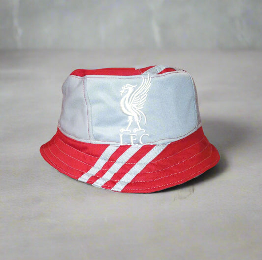 Liverpool FC Football    Casual  Bucket Hat  1980s  adidas  Upcycled   Unisex Adults  Retro       Liverpool LFC YNWA Mersyside Anfield Red Vintage retro  SHIRTS V SKINS   