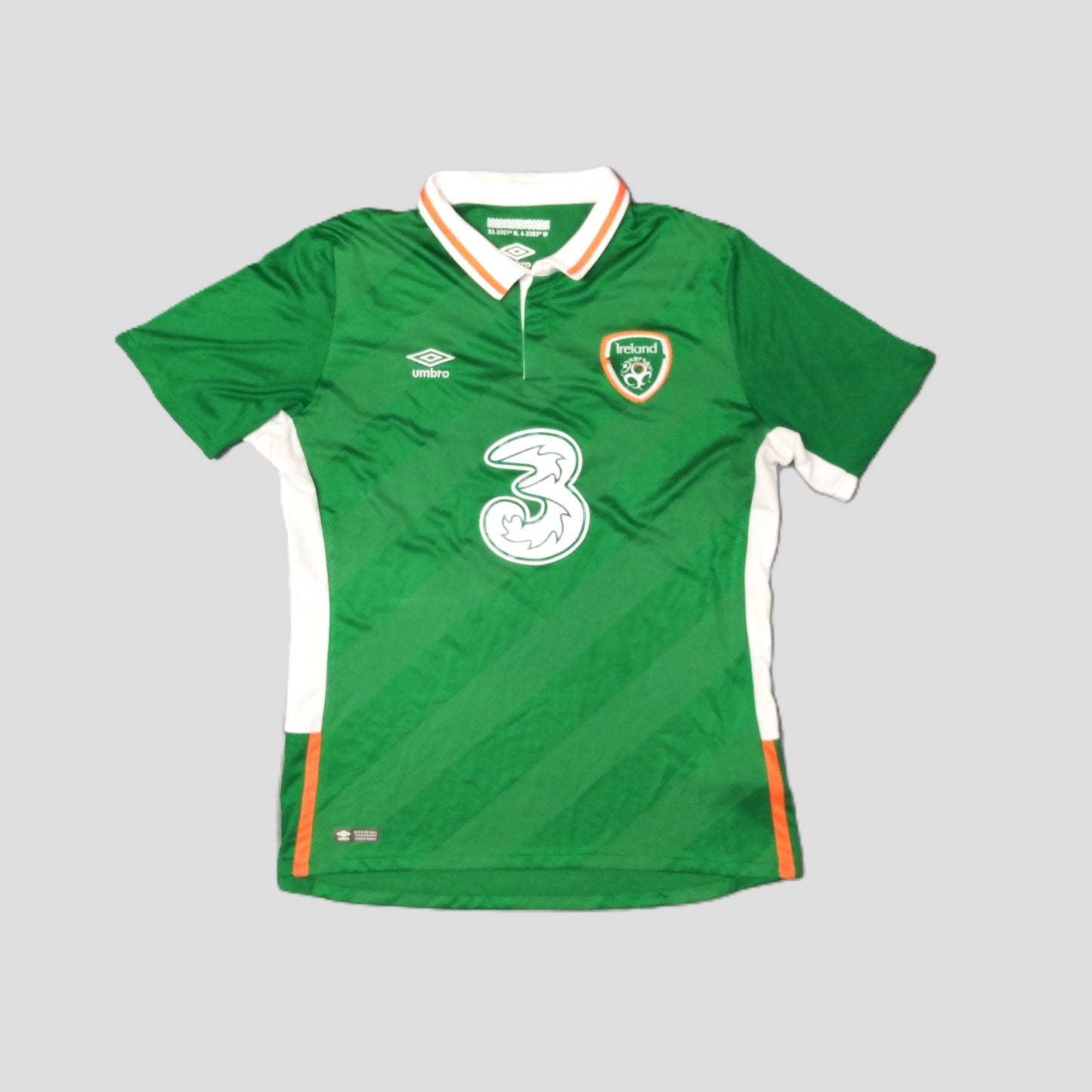 Republic of Ireland Football  Short Sleeve  Home  Jersey  2016 / 17  Umbro     Unisex Adults       3 Three  Republic of ireland Eire Irish Vintage retro world cup european championshop COYBIG COYGIG   SHIRTS V SKINS   