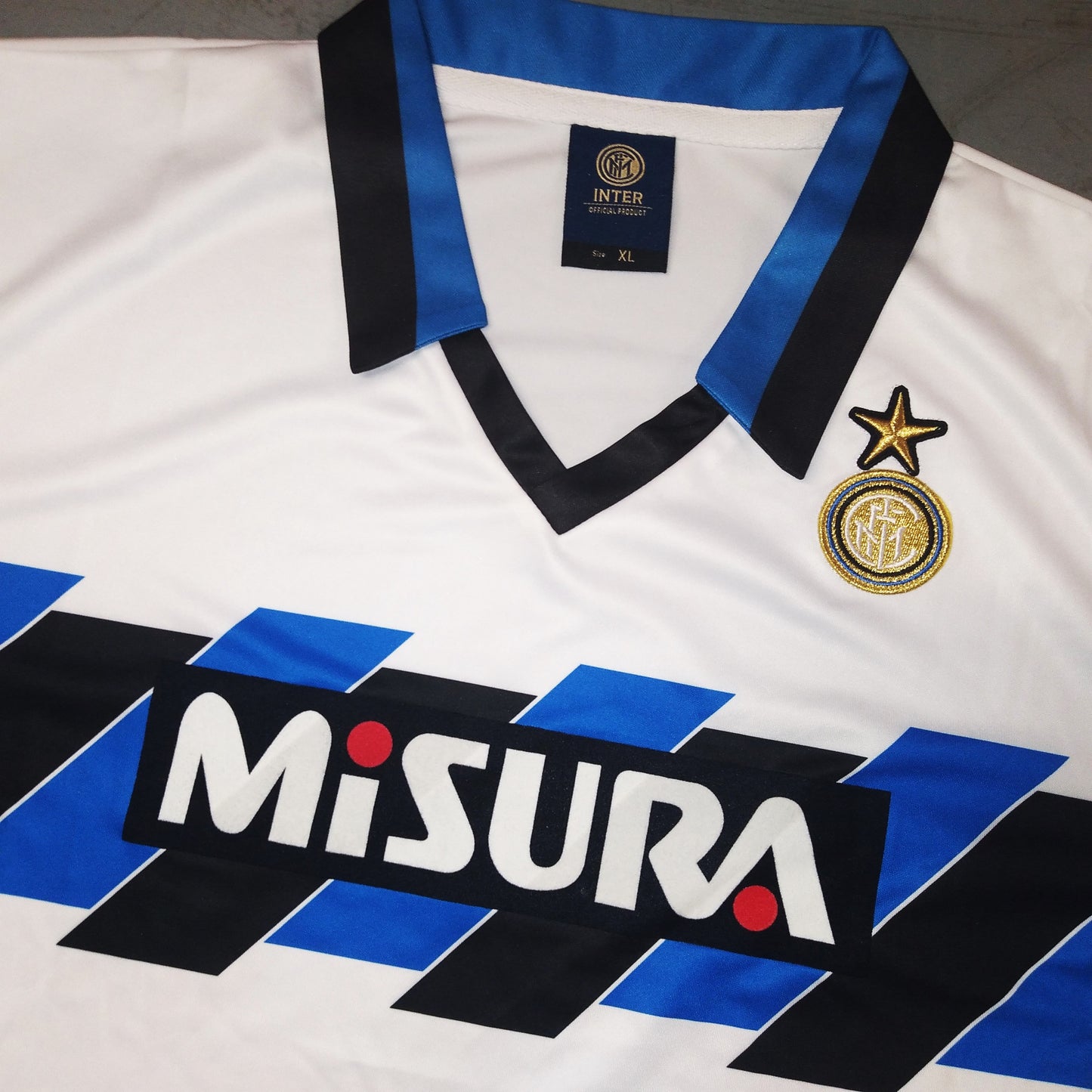 Inter Milan 1990 / 91 Football Jersey Inter Milan (XL) Retro  [Excellent]