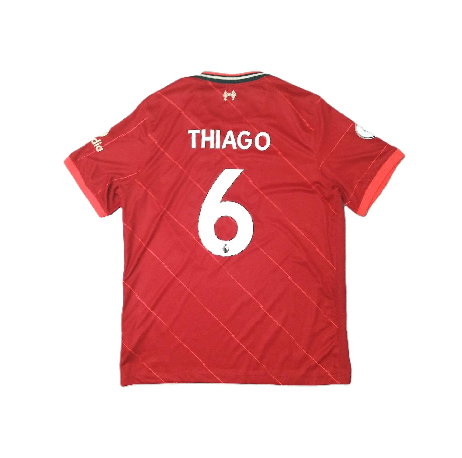 Liverpool FC Football  Short Sleeve  Home  Jersey  2021 / 22  Nike  Thiago   Unisex Adults     #6  Standard Chartered  Liverpool LFC YNWA Mersyside Anfield Red Vintage retro  SHIRTS V SKINS   