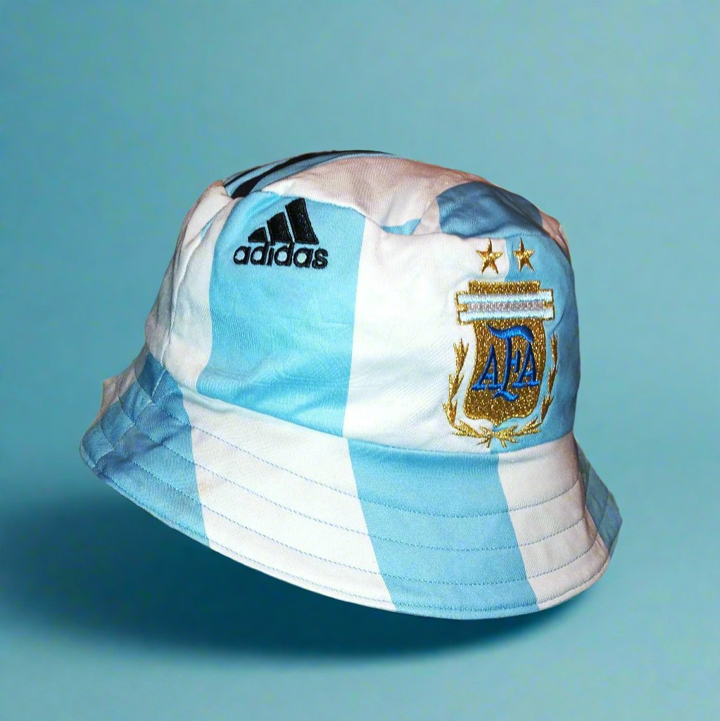 Argentina 2008 / 09 Football Bucket Hat adidas (L) ♻️ Upcycled  [Very Good]