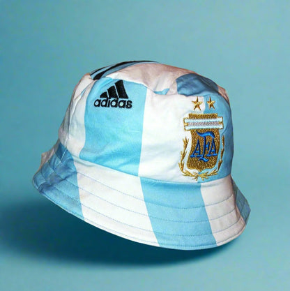 Argentina 2008 / 09 Football Bucket Hat adidas (L) ♻️ Upcycled  [Very Good]