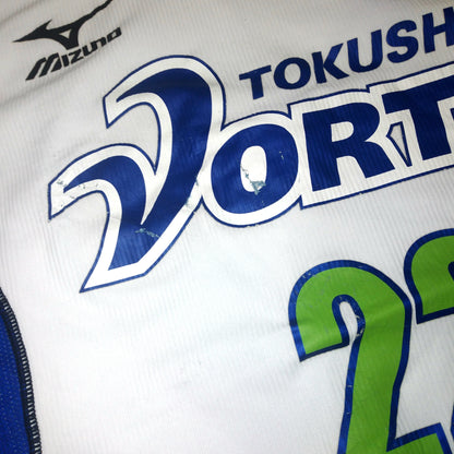 Tokushima Vortis 2005 / 06 Football Jersey Mizuno (L) Player Issue #22 [Fair]