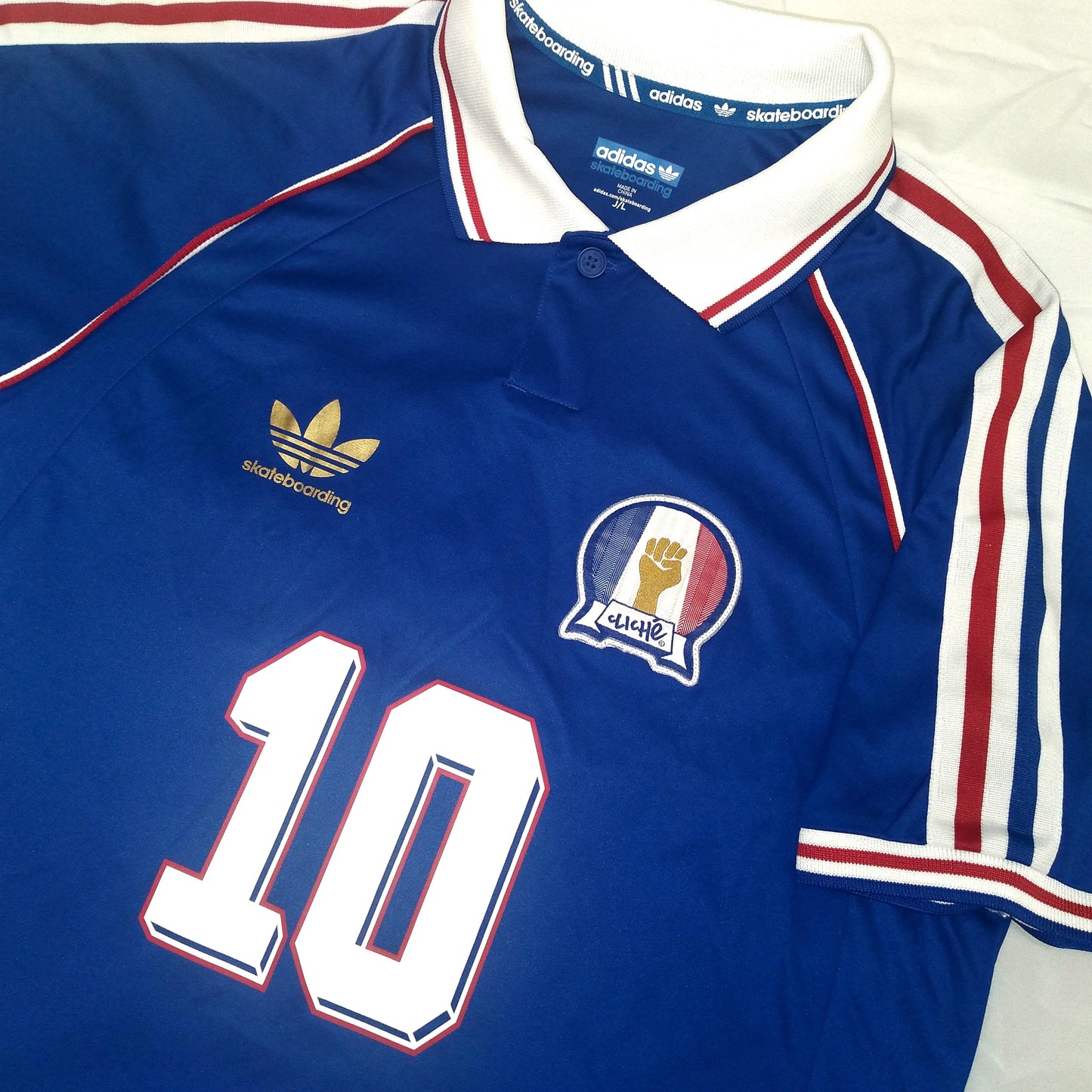Cliché x Adidas France '98 2014 Skate Jersey adidas (L) Puig #10 [Very Good]