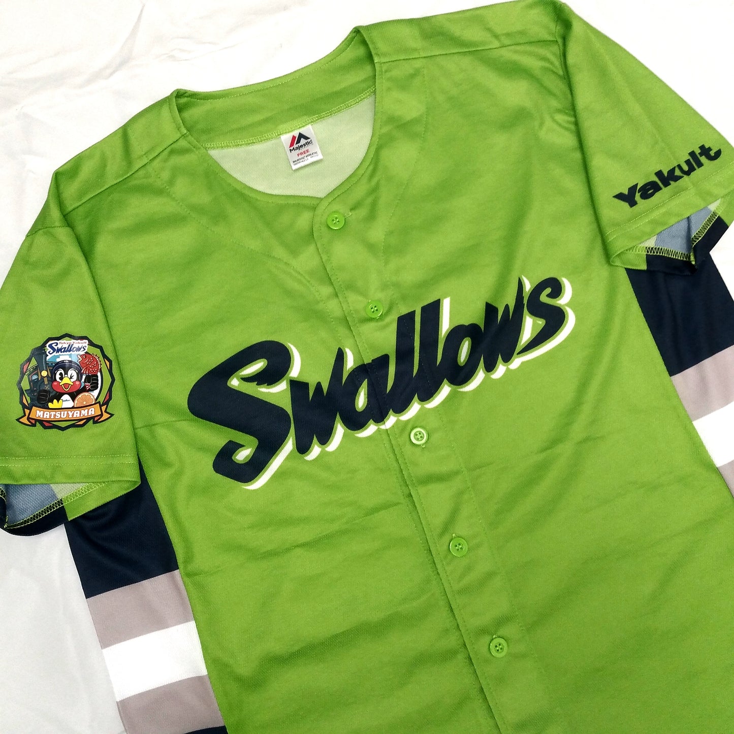 Tokyo Yakult Swallows 2020s Baseball Jersey Majestic (XL)   [Excellent]