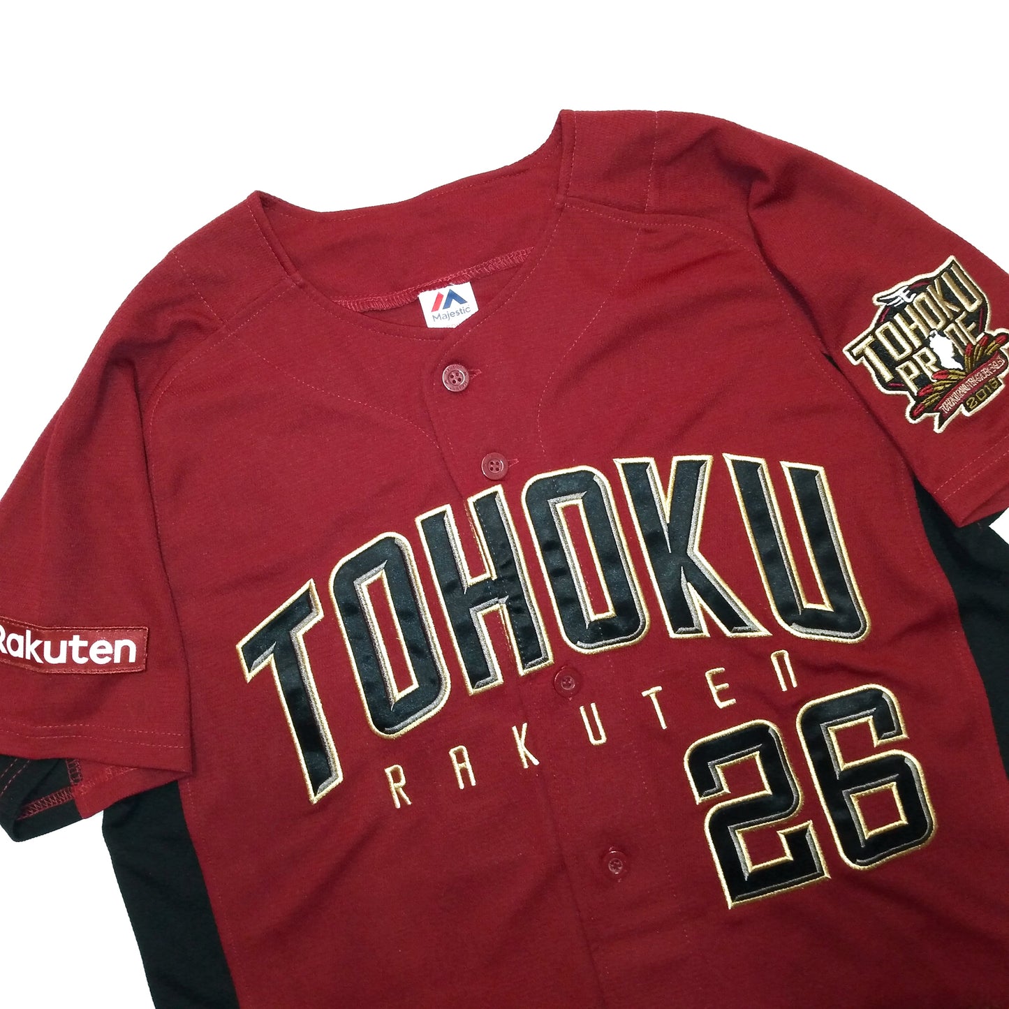 Tohoku Rakuten Eagles 2018 / 19 Baseball Jersey Majestic (M) Watanabe Naoto #26 [Excellent]