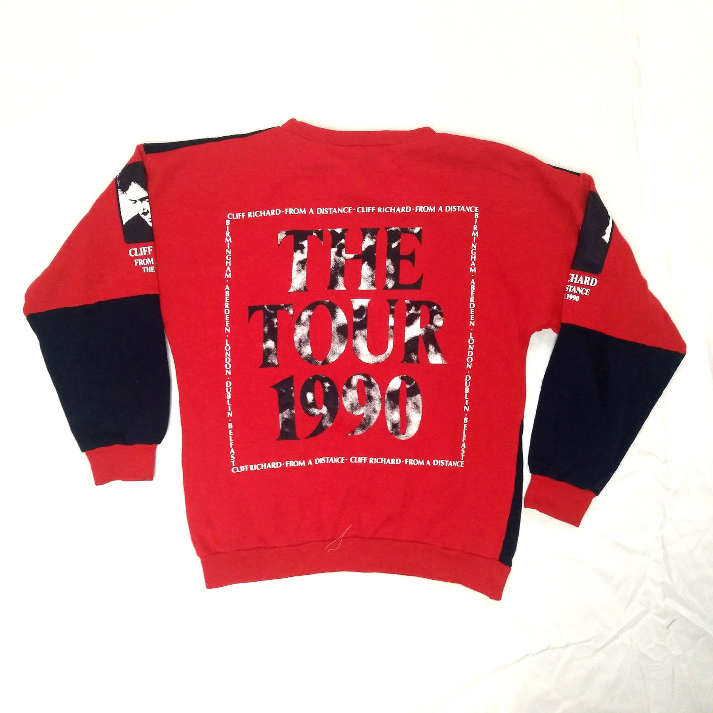 Cliff Richard From A Distance Tour 1990  Vintage Sweatshirt New Concept (S)   [Good]