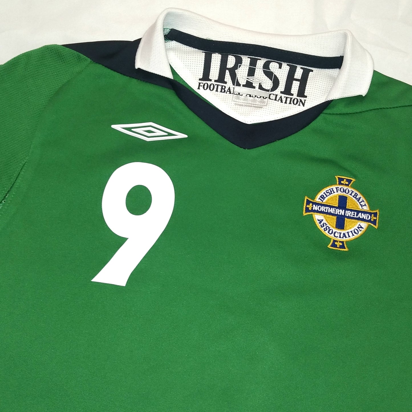 Northern Ireland  2006 / 07 Football Jersey Umbro (11-12 Years) Player Issue #9 [Very Good]