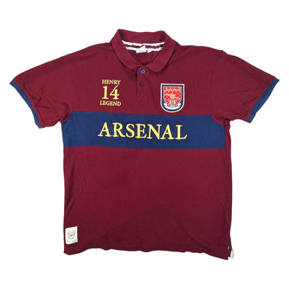 Arsenal Arsenal Heritage Football Polo Shirt Retro Henry #14 (2XL) [Good]