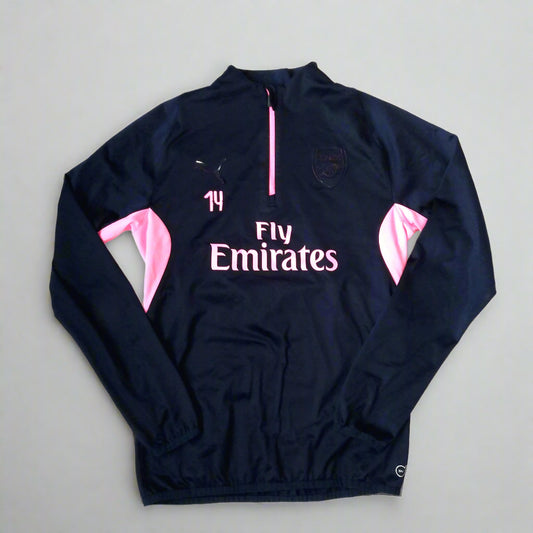 Arsenal FC Football  Long Sleeve  Training  Sweatshirt  2018 / 19  Puma     Unisex Adults     #14  Fly Emirates  Arsenal London England Premier league Highbury Vintage Retro  SHIRTS V SKINS   