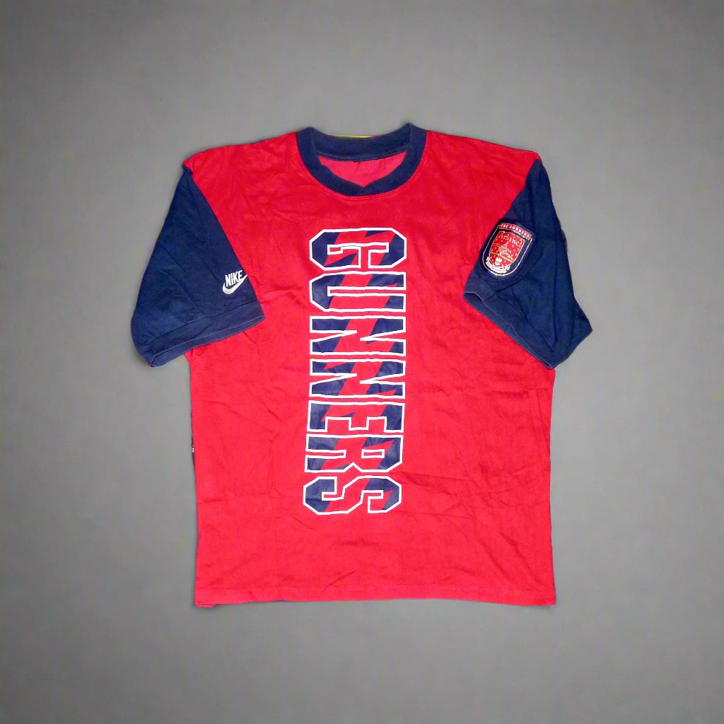 Arsenal FC Football  Short Sleeve  Casual  T-Shirt  1994 /95  Nike     Unisex Adults       JVC  Arsenal London England Premier league Highbury Vintage Retro  SHIRTS V SKINS   