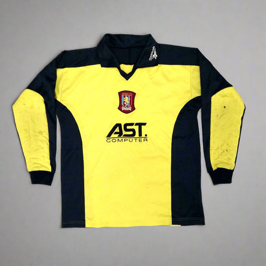 Aston Villa Football  Long Sleeve  Goalkeeper  Jersey  1997 / 98  Reebok     Teens       AST Computer  Aston Villa FC Football Soccer Jersey Shirt Vintage Retro premier League England Birmingham  SHIRTS V SKINS   