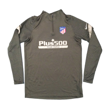 Atletico Madrid 2020 / 21 football sweatshirt with long sleeves, predominantly gray with sponsor logo, size medium.