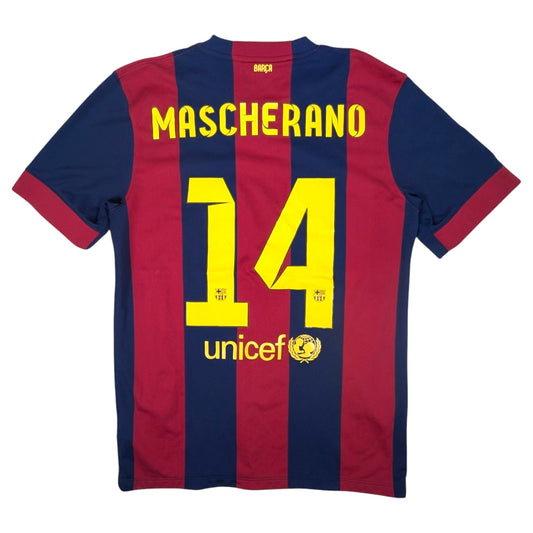 Barcelona Nike Home Football Jersey 2014 Mascherano #14 (M) [Good]