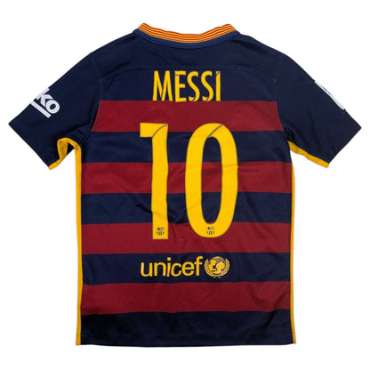 Barcelona Nike Home Football Jersey 2015 Messi #10 (8-10 Years) [Good]