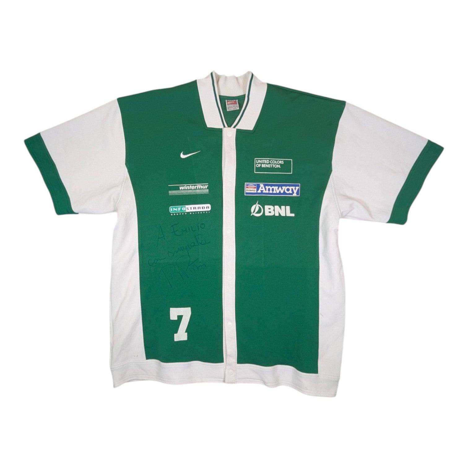 Benetton Treviso Player Issue Nike Basketball Jacket 1990s #7 (2XL) 