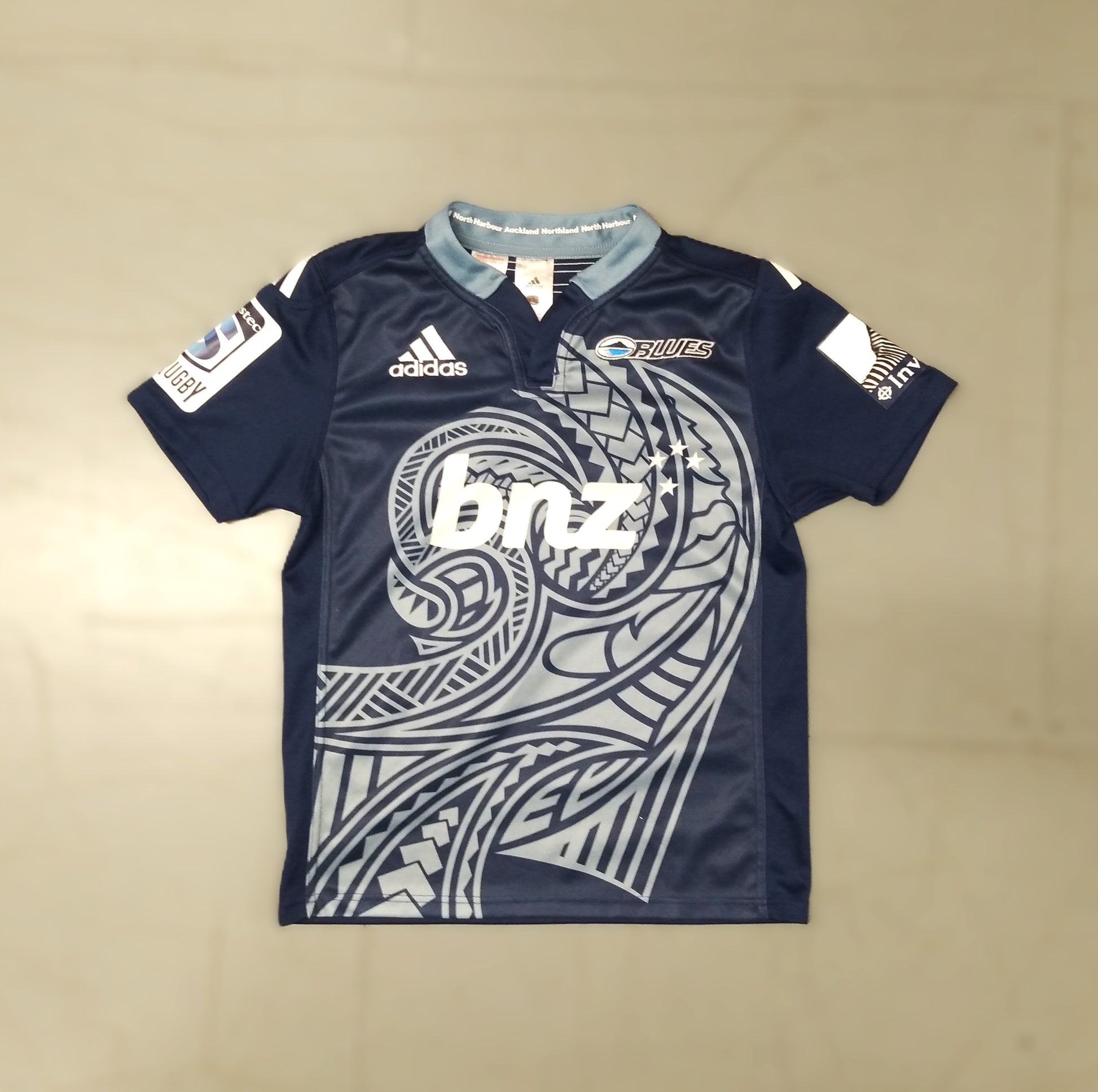 Blues Rugby  Short Sleeve  Home  Jersey  2014 / 15  adidas     Unisex Adults       BNZ  new Zealand All Blacks Kiwi Rugby Jersey Shirt Vintage Retro  SHIRTS V SKINS   