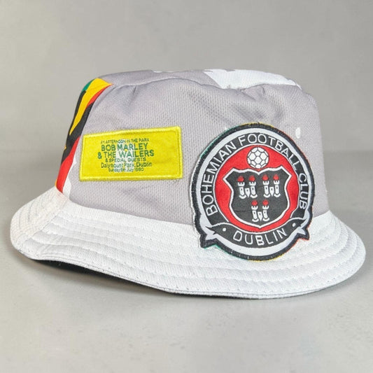 Bohemian FC O'Neills ♻️ Upcycled Football Bucket Hat 2022 Bob Marley