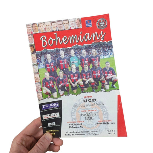 Bohemian FC v UCD Bohemian FC Home Football Programme 2002