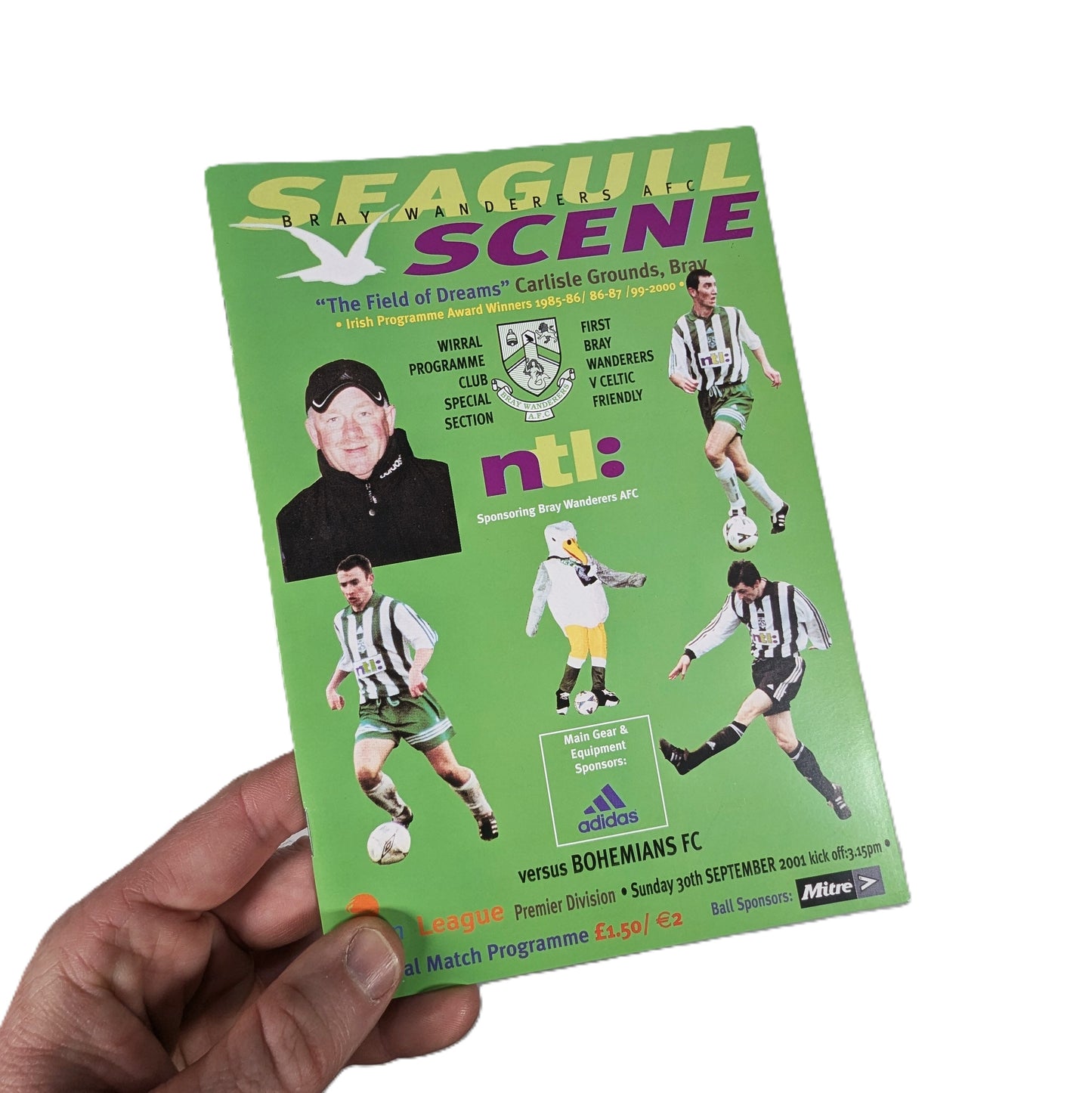 Bray Wanderers v Bohemians Eircom League Football Programme 2001 
