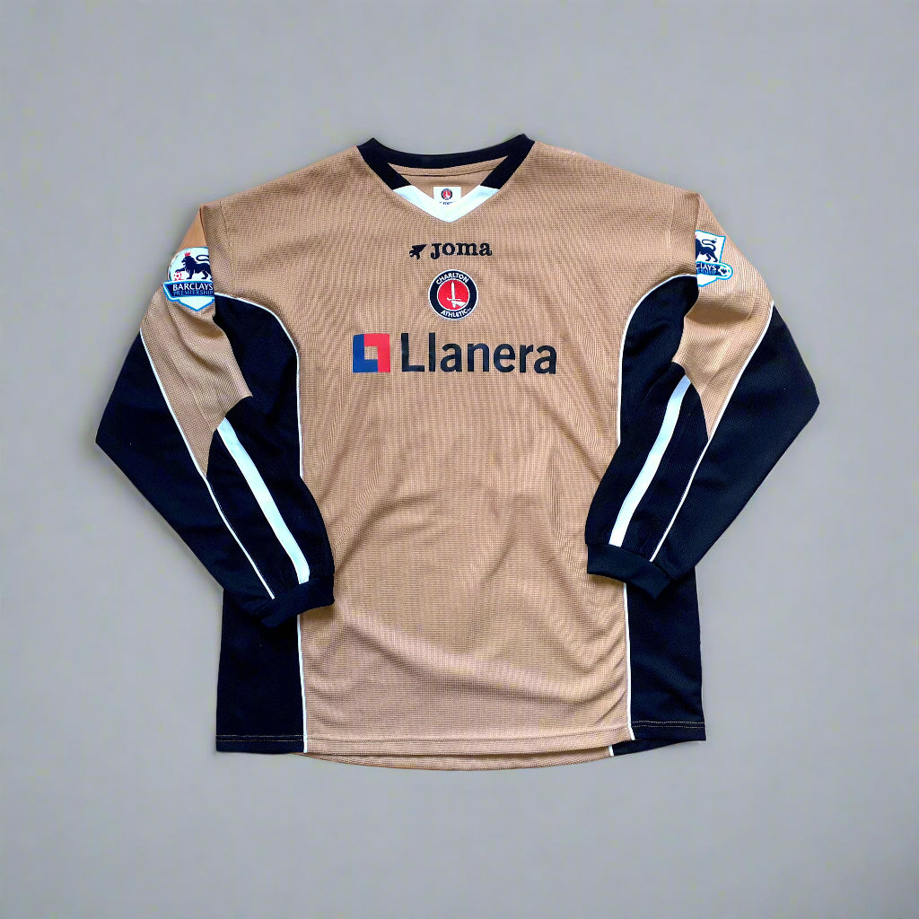 Charlton Athletic Football  Long Sleeve  Goalkeeper  Jersey  2006 / 07  Joma  Player Issue   Unisex Adults     #33  Llanera  Charlton Athletic England Football Soccer Jersey Shirt Vintage Retro  SHIRTS V SKINS   