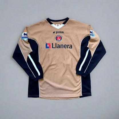 Charlton Athletic Football  Long Sleeve  Goalkeeper  Jersey  2006 / 07  Joma  Player Issue   Unisex Adults     #33  Llanera  Charlton Athletic England Football Soccer Jersey Shirt Vintage Retro  SHIRTS V SKINS   
