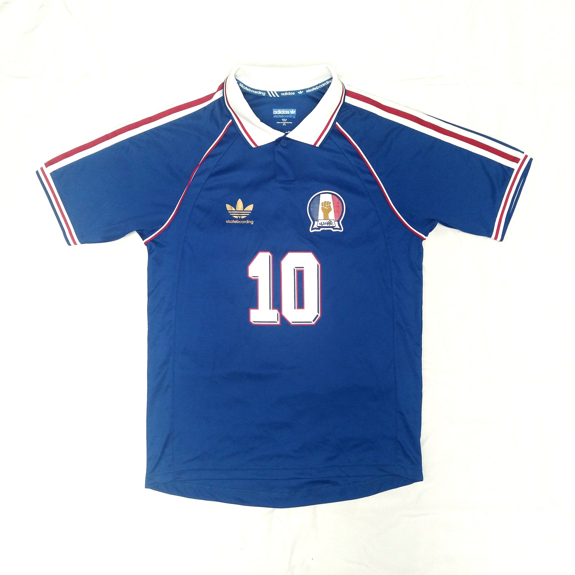 Cliché x Adidas France '98 Skate  Short Sleeve  Casual  Jersey  2014  adidas  Puig   Unisex Adults     #10    adidas originals Vintage Retro Trefoil Firebird  SHIRTS V SKINS   