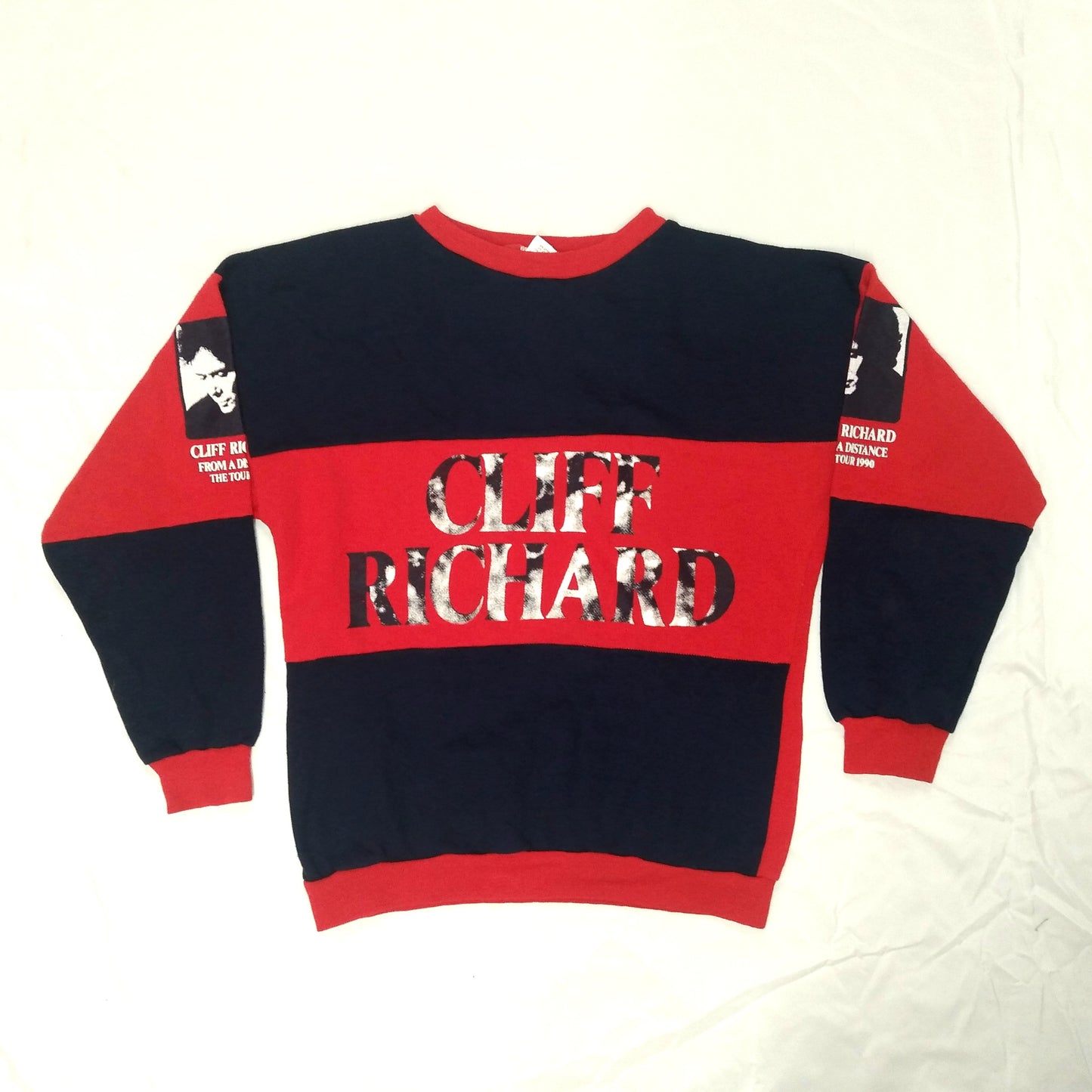 Cliff Richard From A Distance Tour Vintage  Long Sleeve  Casual  Sweatshirt  1990   New Concept     Unisex Adults         vintage retro festival  SHIRTS V SKINS   