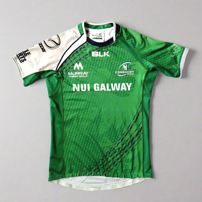 Connacht Rugby  Short Sleeve  Home  Jersey  2015 / 16  BLK  Player Issue   Unisex Adults     #2  NUI Galway  Connacht Rugby Galway Mayo Sligo Roscommon Leitrim  SHIRTS V SKINS   