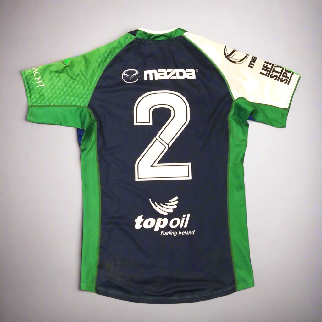 Connacht Rugby  Short Sleeve  Home  Jersey  2015 / 16  BLK  Player Issue   Unisex Adults     #2  NUI Galway  Connacht Rugby Galway Mayo Sligo Roscommon Leitrim  SHIRTS V SKINS   